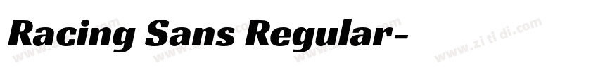 Racing Sans Regular字体转换